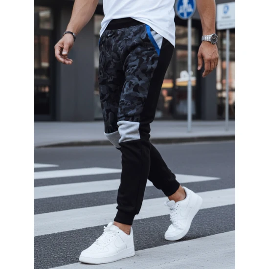 Vyriškos juodos laisvalaikio kelnės Army UX4429