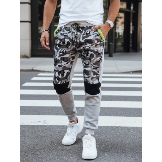 Vyriškos šviesiai pilkos laisvalaikio kelnės Army Laisvalaikio kelnės