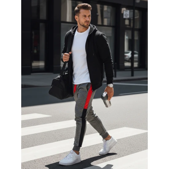 Vyriškos tamsiai pilkos spalvos kelnės Nuno Laisvalaikio kelnės