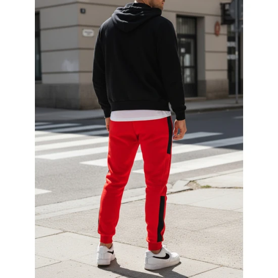 Vyriškos raudonos laisvalaikio kelnės Even Laisvalaikio kelnės