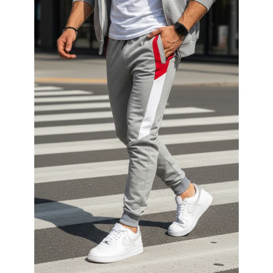 Vyriškos pilkos laisvalaikio kelnės Kenny Laisvalaikio kelnės