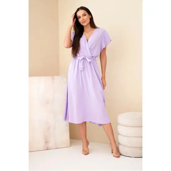 Moteriška šviesiai violetinė suknelė Larisa
