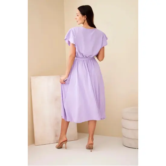Moteriška šviesiai violetinė suknelė Larisa