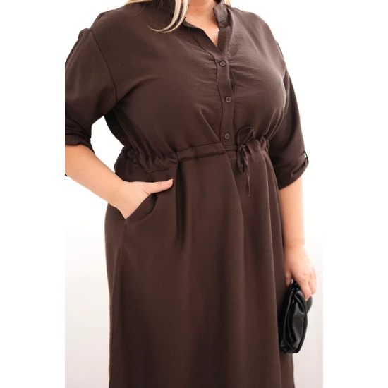 Moteriška tamsiai ruda suknelė Eris