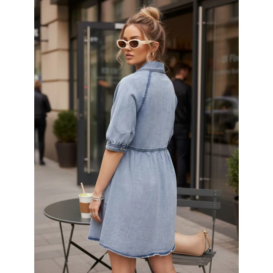 Moteriška mėlyna suknelė Sabi Suknelės ir tunikos