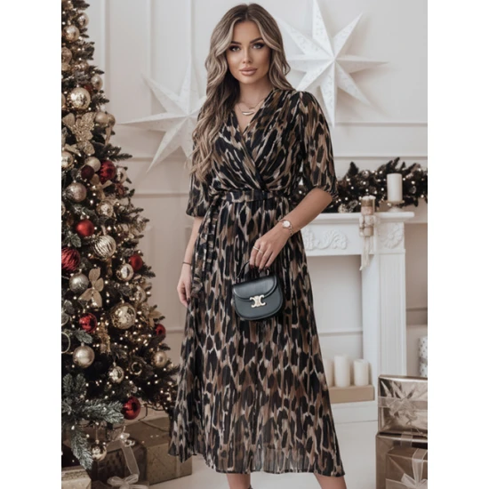 Moteriška juoda/ruda suknelė Long