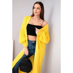 Moteriškas ryškiai geltonas kardingas Lemon