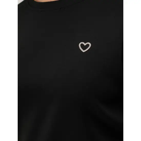 Moteriškas juodas komplektas Heart