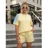 Damski żółty komplet z szortami Sweet