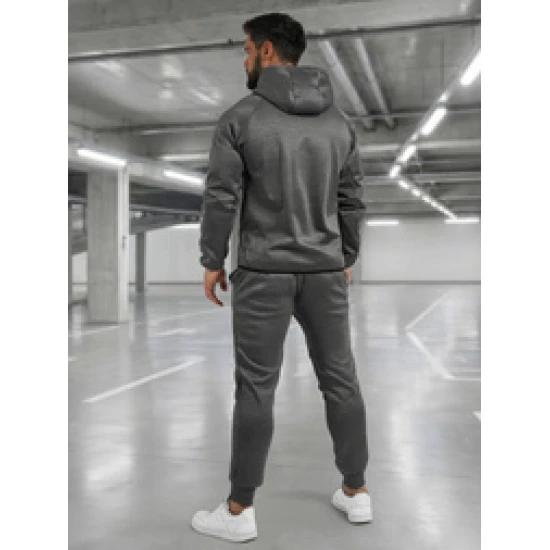 Tamsiai pilkas vyriškas komplektas Jake Sportiniai kostiumai Premium