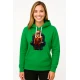 Žalias džemperis su gobtuvu Sportiškas Kalėdų Senelis