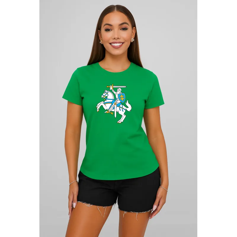 Women's Green T-Shirt "Vytis"