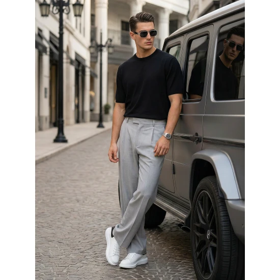 Vyriški juodi marškinėliai Summer