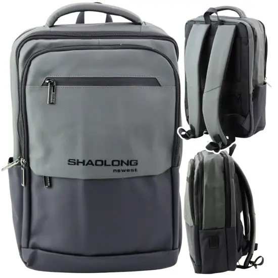 Juoda/pilka kuprinė su USB  16L 41cm Kuprinės