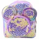Violetinė vaikiška kuprinė su blizgučiais, pelės ausytėmis 22cm 3L Kuprinės