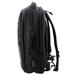 Juoda kuprinė su USB 26 l, 45 cm