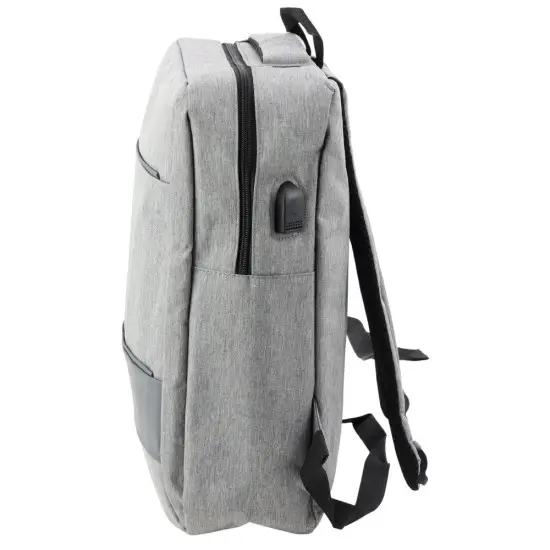 Pilka kuprinė su USB jungtimi 14 l, 40 cm Kuprinės