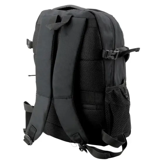 Juoda kuprinė su USB,  kišenėle nešiojamajam kompiuteriui ir atšvaitais 16 l, 45 cm Kanceliarinės prekės