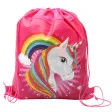 Розовая сумка для спортивной обуви Unicorn Rainbow, 35 x 27 см