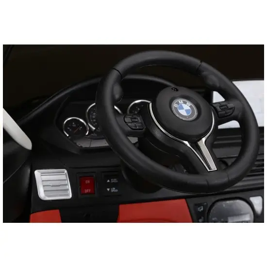 Juodas BMW X6M akumuliatorinis automobilis Automobiliai