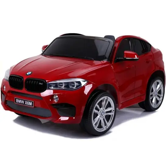 Raudonas BMW X6M akumuliatorinis automobilis Automobiliai