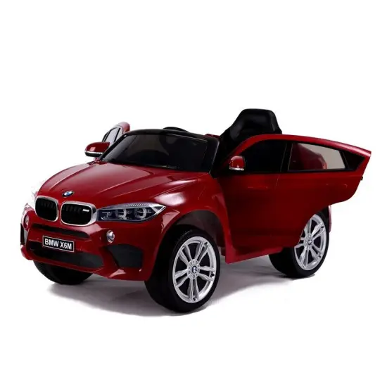 BMW X6 raudonas elektrinis automobilis Automobiliai