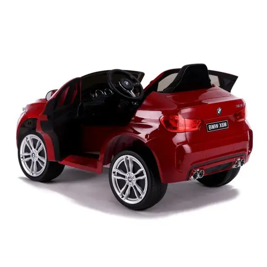 BMW X6 raudonas elektrinis automobilis Automobiliai