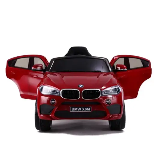 BMW X6 raudonas elektrinis automobilis Automobiliai