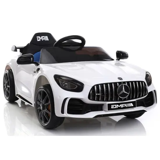 Mercedes GTR elektrinis baltas automobilis Elektrinės mašinėlės vaikams