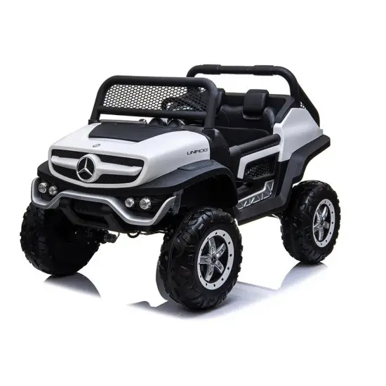 Baltas Mercedes akumuliatorinis automobilis Automobiliai