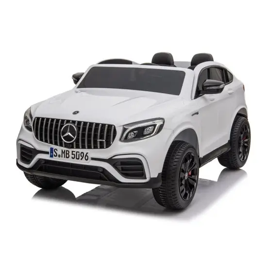 Baltas elektrinis automobilis Mercedes GLC 63S Elektrinės mašinėlės vaikams