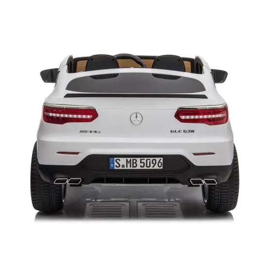 Baltas elektrinis automobilis Mercedes GLC 63S Elektrinės mašinėlės vaikams