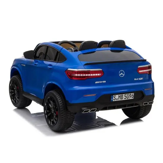 Mėlynas elektrinis automobilis Mercedes GLC 63S Elektrinės mašinėlės vaikams