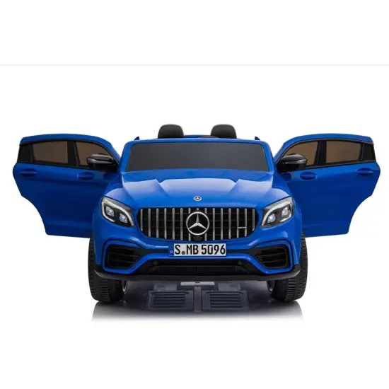 Mėlynas elektrinis automobilis Mercedes GLC 63S Elektrinės mašinėlės vaikams
