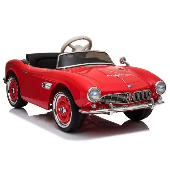 Raudonas akumuliatorinis automobilis BMW Retro SX1938 Elektrinės mašinėlės vaikams