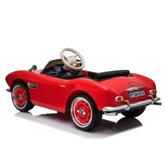 Raudonas akumuliatorinis automobilis BMW Retro SX1938 Elektrinės mašinėlės vaikams