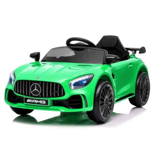 Elektrinis žalias automobilis Mercedes AMG GT R