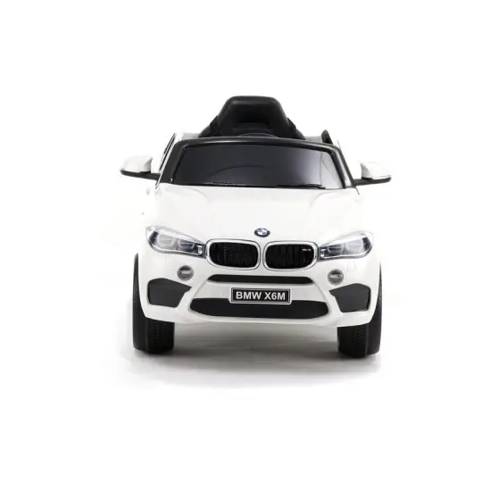 Baltas BMW X6 elektrinis automobilis Elektrinės mašinėlės vaikams