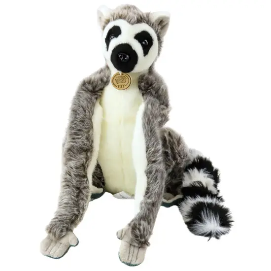Plush Lemur Cuddly Toy with Long Velcro Paws 27cm Pliušiniai žaislai