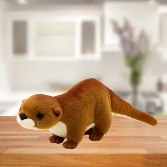 Plush Mascot Cuddly Toy Otter White Brown 50cm Pliušiniai žaislai