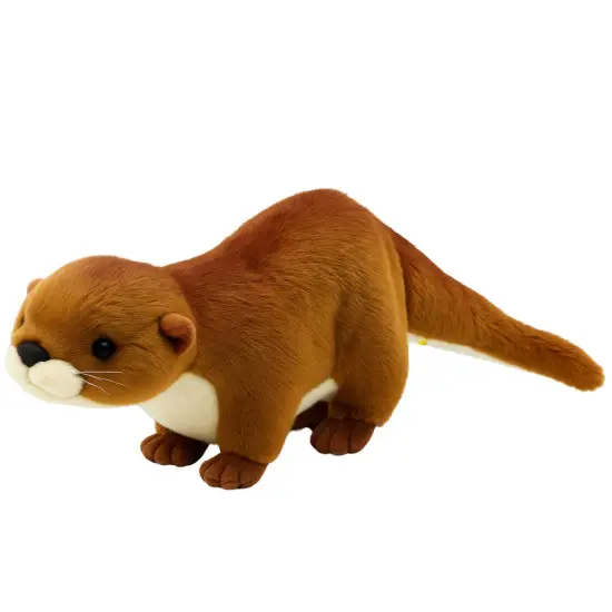 Plush Mascot Cuddly Toy Otter White Brown 50cm Pliušiniai žaislai
