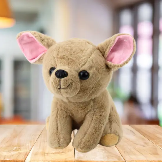 Plush Mascot Cuddly Toy Small Dog Chihuahua Beige 22cm Pliušiniai žaislai
