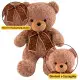 Plush Mascot Cuddly Toy Teddy Bear With Bow Polka Dots 45cm Pliušiniai žaislai