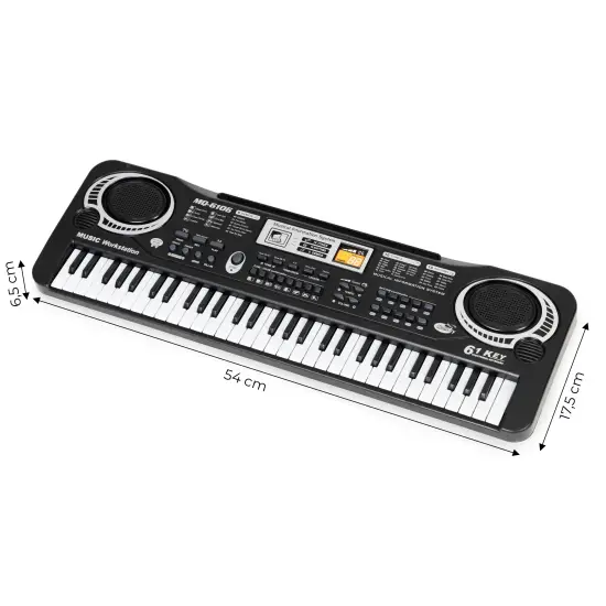 Vaikams skirtas klavišinis pianinas su mikrofonu