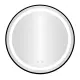 Apvalus juodas LED vonios veidrodis 80 cm su 3 šviesos spalvomis ModernHome