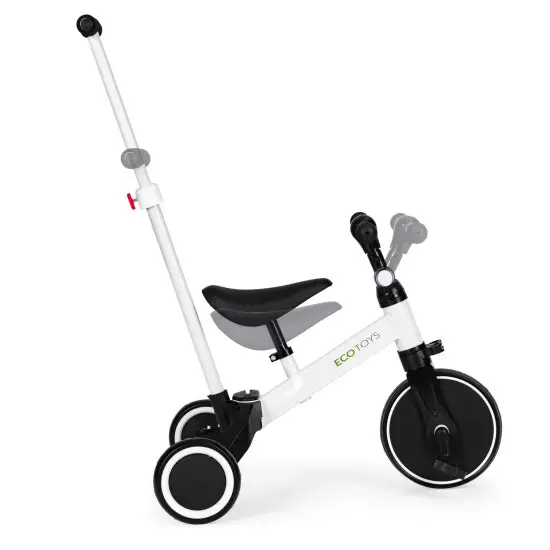 Baltas 3 ratų balansinis dviratukas 2in1 Dviračiai ECOTOYS