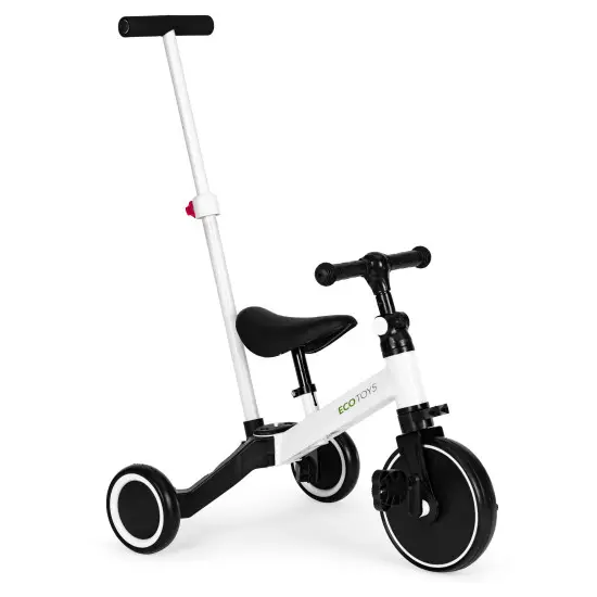 Baltas 3 ratų balansinis dviratukas 2in1 Dviračiai ECOTOYS