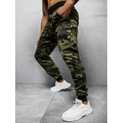 Vyriškos chaki kamufliažinės laisvalaikio kelnės Sigur