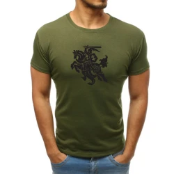 Chaki vyriški marškinėliai  VYTIS juodas