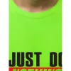 Žali neoniniai vyriški marškinėliai Just do nothing JS/712005